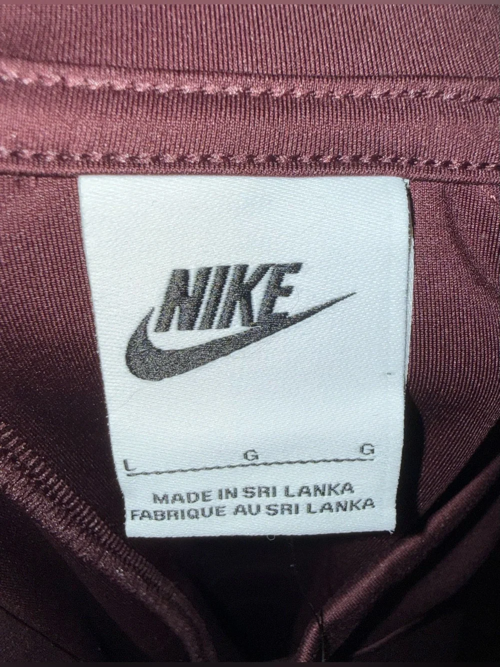Nike Sportswear women's long-sleeve dress in “Burgundy Crush”, size L, NWT